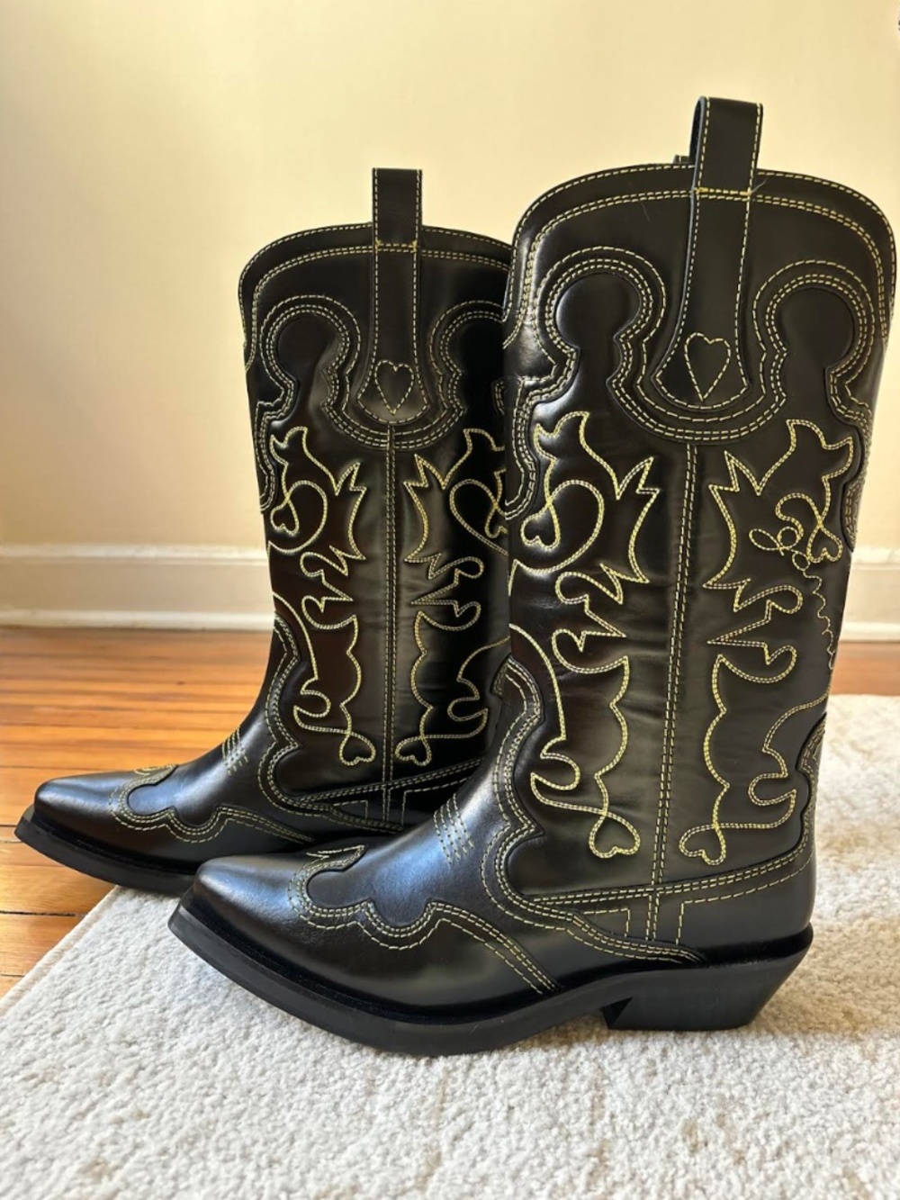 Ganni Western Boot - Two Tone - Size 38 (7.5 US)